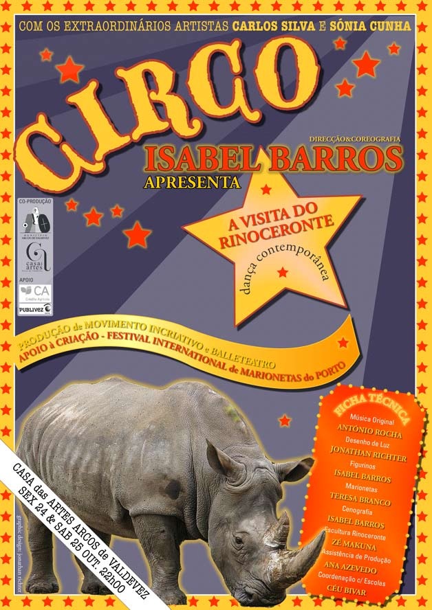 Movimento Incriativo A visita do rinoceronte brochura